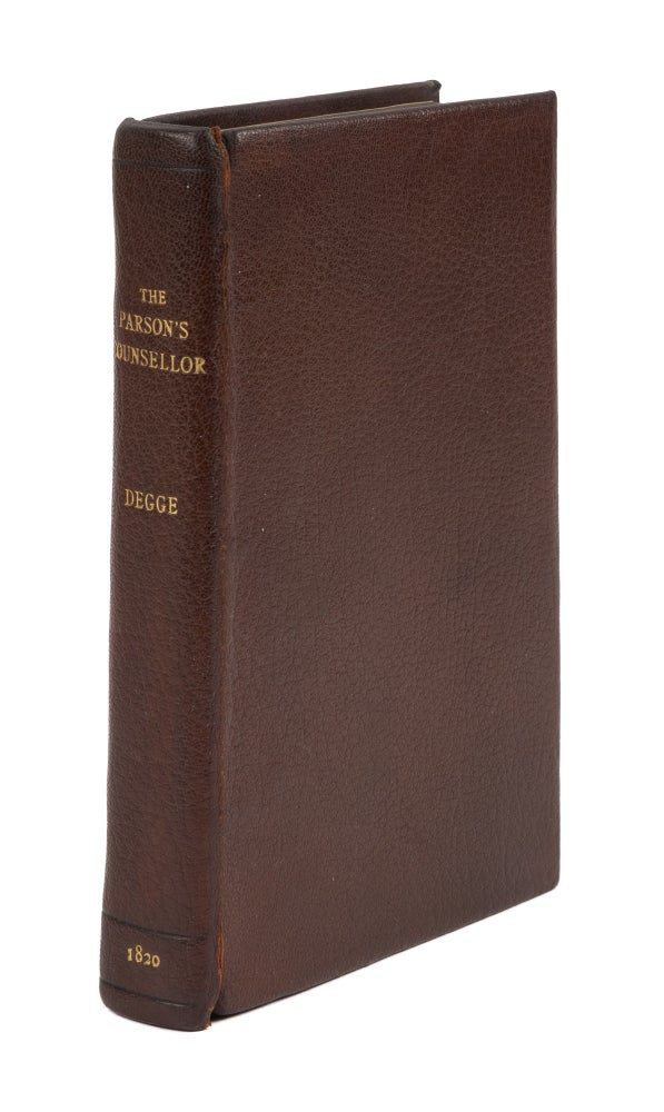 Item #76350 The Parson's Counsellor. 7th edition. London, 1820. Sir Simon Degge.