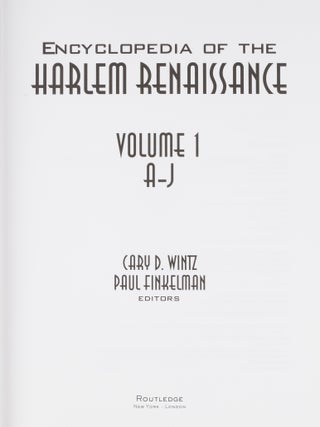 Encyclopedia of the Harlem Renaissance. 2 volumes.