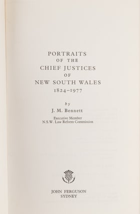 Portraits of the Chief Justices of New South Wales, 1824-1977.