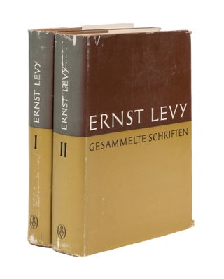 Item #76539 Gesammelte Schriften. 2 Volumes. Ernst Levy