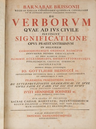 De Verborum Quae ad Ius Civile Pertinent Significatione Opus...