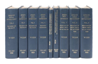 Item #76587 English Local Government from the Revolution to the Municipal.. 9 vols. Sidney and...