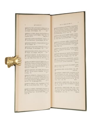 Catalogue of Law Books Published or For Sale, St Louis, 1887.