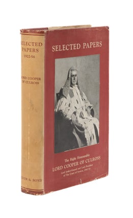 Item #76626 Selected Papers, 1922-1954. Thomas Mackay Cooper Cooper of Culross, Baron