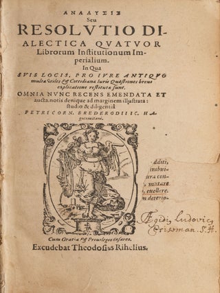 Analysis, Seu Resolutio Dialectica Quatuor Librorum Institutionum...