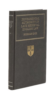 Item #76717 Fundamental Authority in Late Medieval English Law. Norman Doe