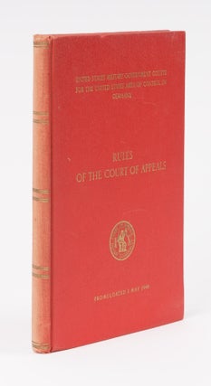 Item #76893 Rules of the Court of Appeals. United States Military Government Courts