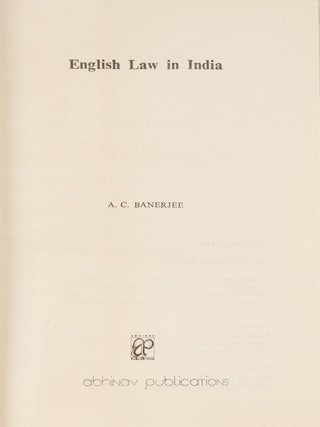 English Law in India.