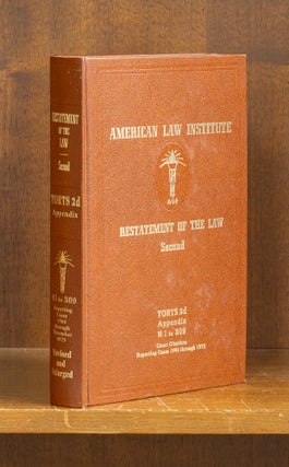 Item #77249 Restatement of the Law Torts 2d Appendix 1-309 (1964-1975). American Law Institute