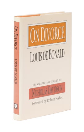 Item #77316 On Divorce. Louis De Bonald, Nicholas Davidson