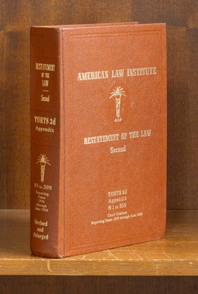 Item #77336 Restatement of the Law Torts 2d Appendix 1-309 (1976-1984). American Law Institute
