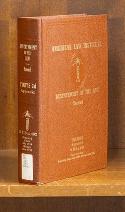 Item #77342 Restatement of the Law Torts 2d Appendix 310-402 (1984-1991). American Law Institute