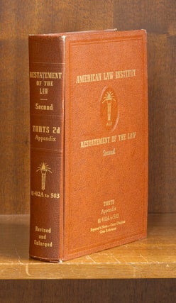 Item #77343 Restatement of the Law Torts 2d Appendix 402A-503. (1963). American Law Institute