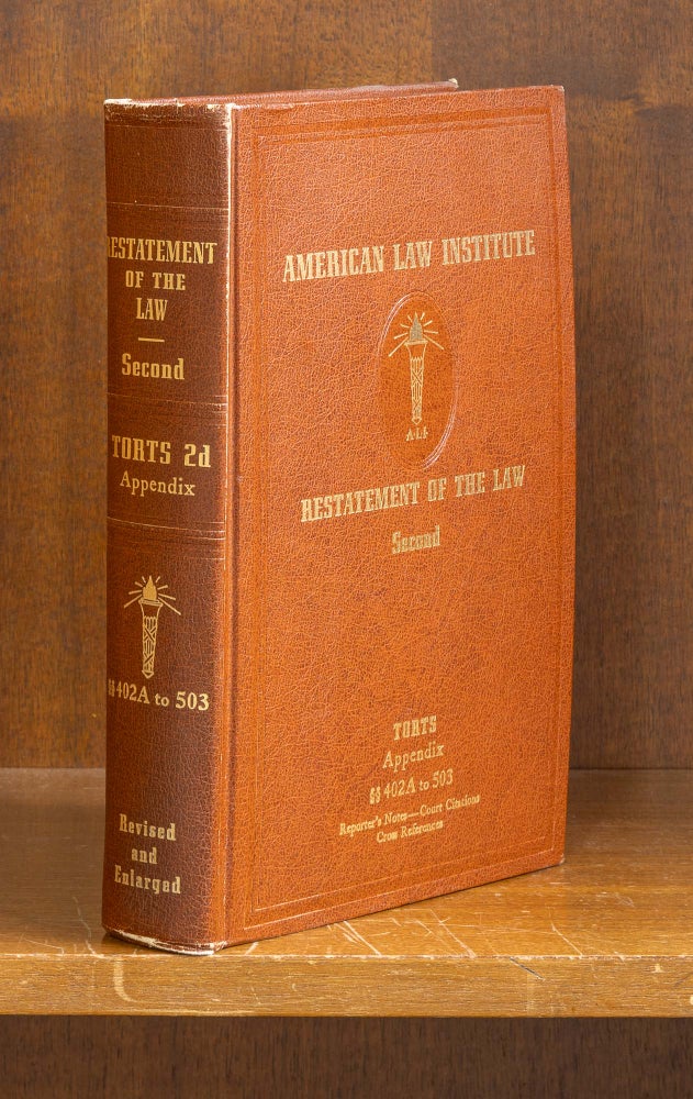 Item #77344 Restatement of the Law Torts 2d Appendix 402A-503. (1963). American Law Institute.