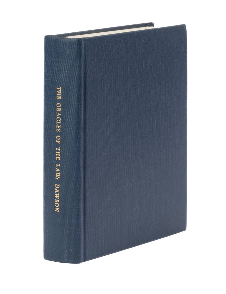 Item #77355 The Oracles of the Law. John P. Dawson.