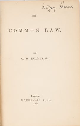 The Common Law. London, 1882.
