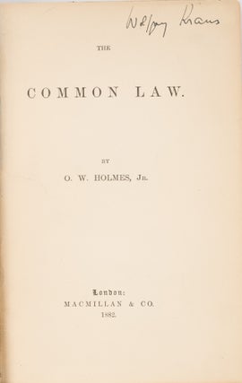 The Common Law. London, 1882.