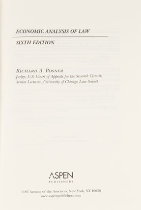 Economic Analysis of Law. Sixth Edition.
