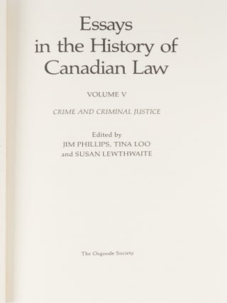 Crime and Criminal Justice.