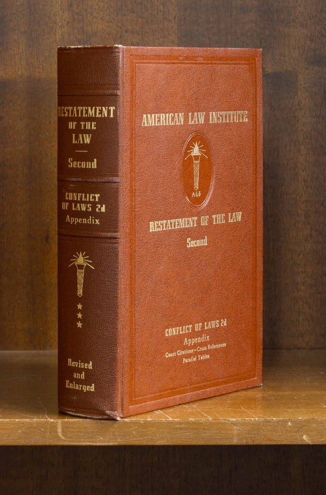 Item #77447 Restatement of the Law Second Conflict of Laws 2d Vol. 3 App. (1971). American Law Institute.