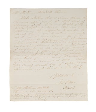Item #77454 Eviction Order and Notice to Quit, Cornwall, England, September, 1830. Manuscript,...