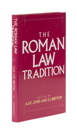 Item #77508 The Roman Law Tradition. A. D. E. Lewis, D. J. Ibbetson