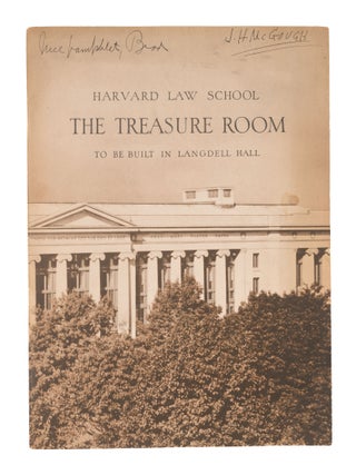 Item #77513 The Treasure Room to be Built in Langdell Hall. Harvard Law School