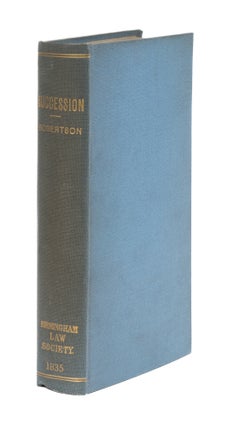 Item #77545 A Treatise on the Rules of the Law of Personal Succession. David Robertson