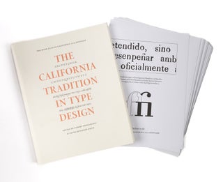Item #77579 The California Tradition in Type Design. Robert Bringhurst, Peter Rutledge Koch
