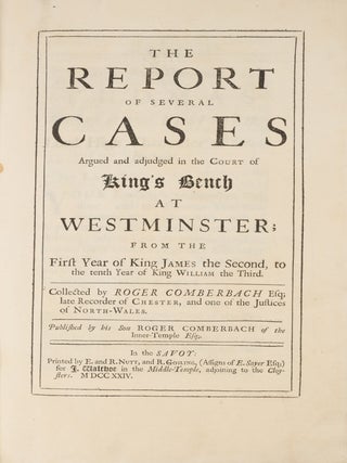 The Reports of Several Cases Argued and Adjudged in the Court...