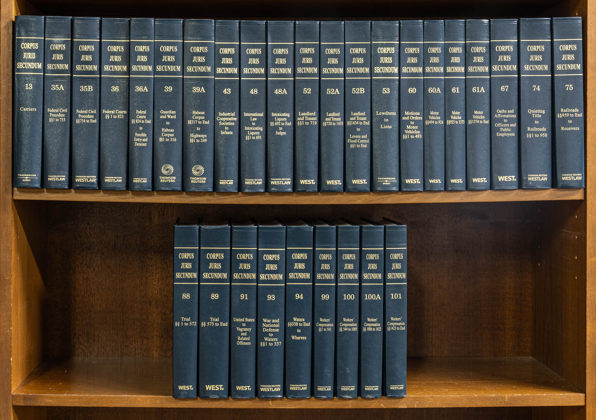 Corpus Juris Secundum. Miscellaneous volumes. Priced per book | Thomson ...