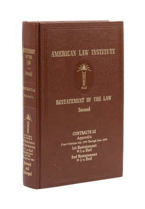 Item #77600 Restatement of the Law 2d. Contracts 2d. Volume 10. Appendix. American Law Institute