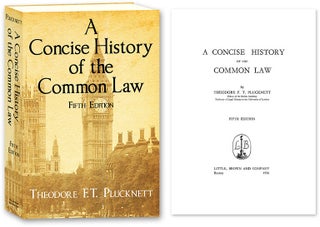 Item #77607 A Concise History of the Common Law. Fifth Edition. Theodore F. T Plucknett