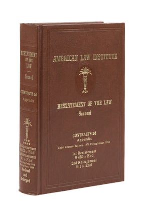 Item #77609 Restatement of the Law 2d. Contracts 2d. Volume 7. Appendix. American Law Institute