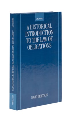 Item #77654 A Historical Introduction to the Law of Obligations. David Ibbetson