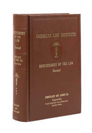 Item #77699 Restatement of the Law Second Conflict of Laws 2d Vol. 3 App. (1971). American Law...
