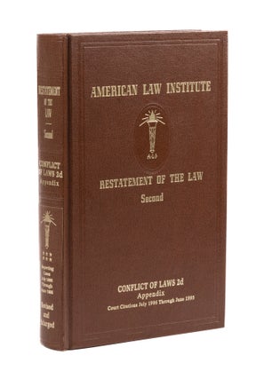 Item #77705 Restatement of the Law 2d. Conflict of Laws 2d Vol. 6 Appendix. American Law Institute