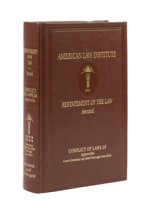 Item #77707 Restatement of the Law 2d. Conflict of Laws 2d Vol. 8 Appendix. American Law Institute