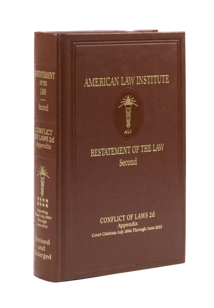 Item #77707 Restatement of the Law 2d. Conflict of Laws 2d Vol. 8 Appendix. American Law Institute.