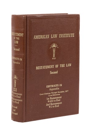 Item #77711 Restatement of the Law Second. Contracts 2d. Volume 6. Appendix. American Law Institute