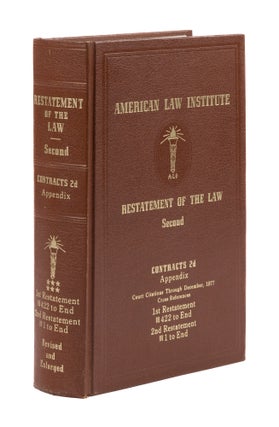 Item #77712 Restatement of the Law Second. Contracts 2d. Volume 6. Appendix. American Law Institute