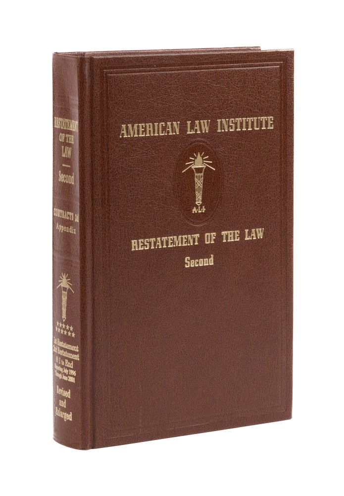Item #77717 Restatement of the Law 2d. Contracts 2d Volume 11 Appendix. American Law Institute.