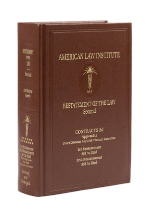 Item #77722 Restatement of the Law 2d. Contracts 2d. Volume 13 Appendix. American Law Institute