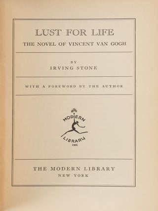 Lust for Life, Inscribed to Paul Darrow and his Family, 1939.
