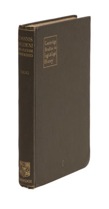 Item #77754 Ad Fletam Dissertatio: Reprinted from the Edition of 1647 with. John Selden, David Ogg