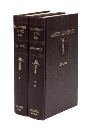 Item #77757 Restatement of the Law of Contracts [1st]. 2 vols. (1932). American Law Institute