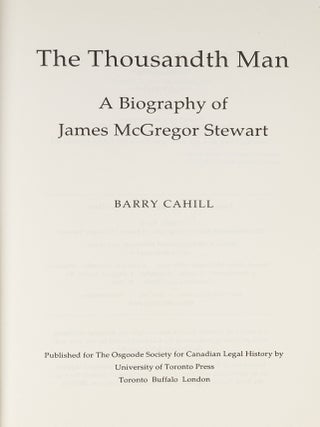 The Thousandth Man: a Biography of James McGregor Stewart.
