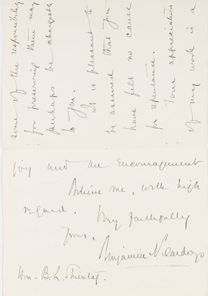 Law and Literature [with] Autograph Letter, Signed, February 20, 1931.