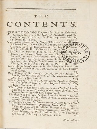 A Select Collection of Remarkable Trials, In One Volume, London, 1744.