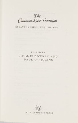 The Common Law Tradition: Essays in Irish Legal History.